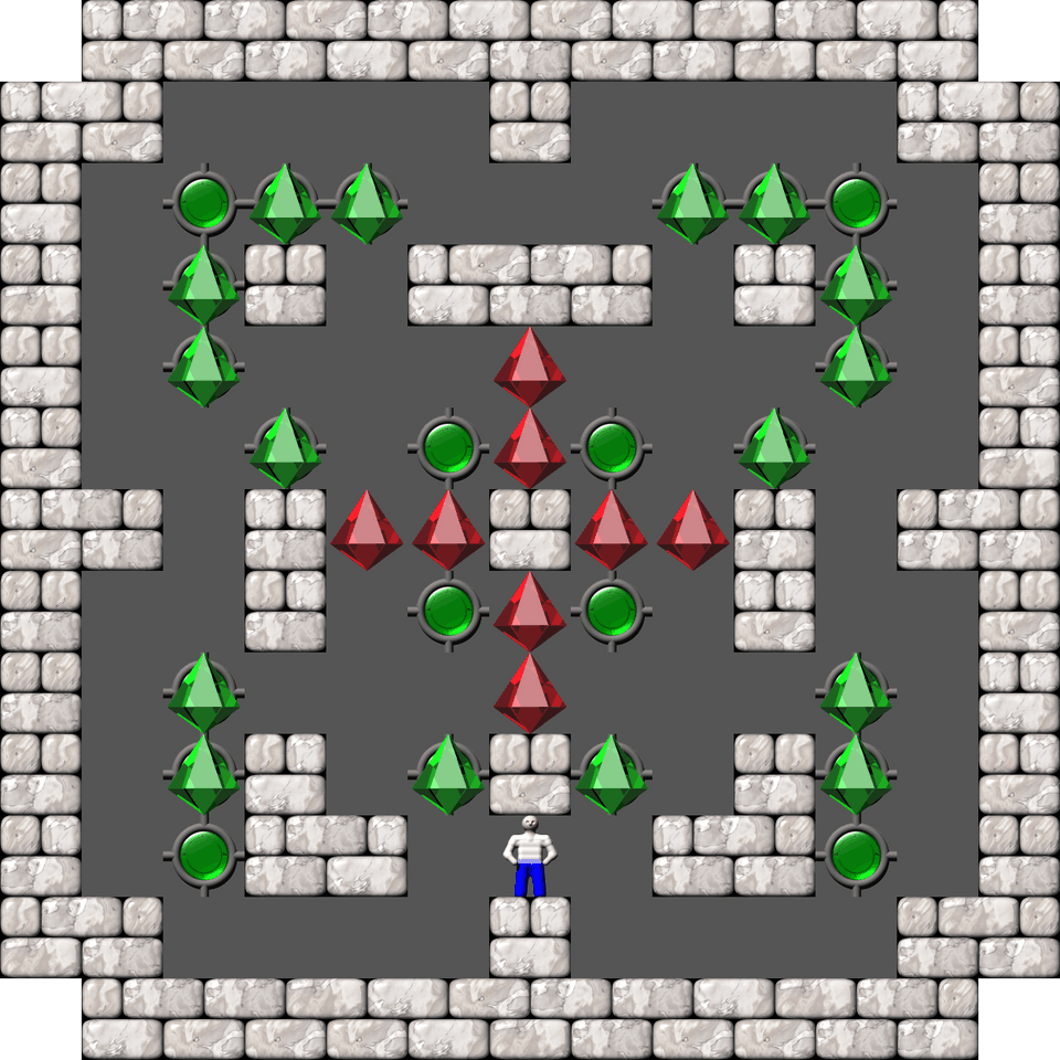 Sokoban Mass Remodel level 1551